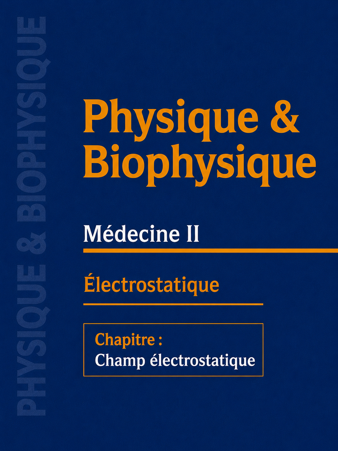 Couverture : Physique & Biophysique